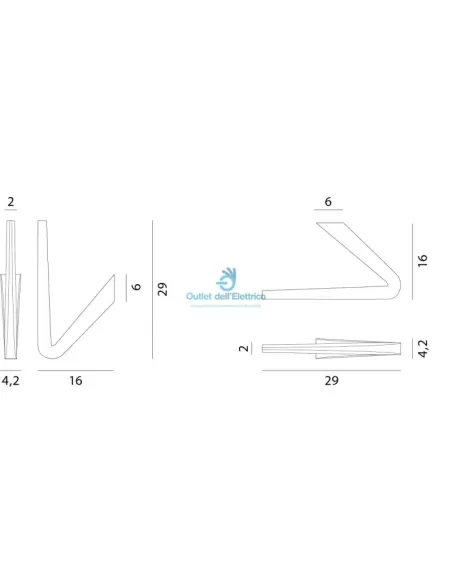 Rotaliana 1tkw000043zlo tick wo Wand-/Deckenleuchte LED 12 W 3000 K graues Aluminium